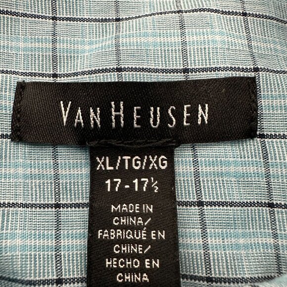 Van Heusen Mens Size XL Plaid Long Sleeve Button-Down Shirt - Picture 4 of 6